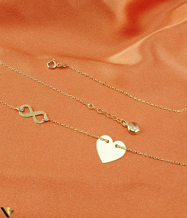 Colier Aur 14k, Inima, Infinit [1]