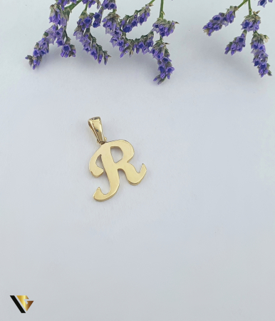 Bijuterii din aur - Pandantiv Aur 14K, Initiala R