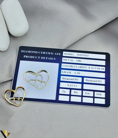 Pandantiv Aur 18k, Diamante  0.11 ct in total [2]