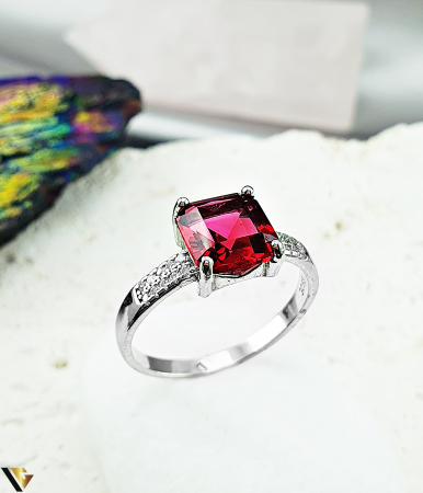 Inel Argint 925, Zirconiu roz princess