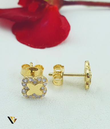 Cercei din aur - Cercei Aur 14k, Zirconiu