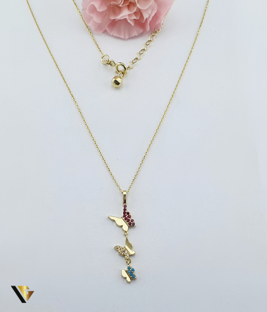 Bijuterii din aur - Lant cu Pandantiv Aur 14k