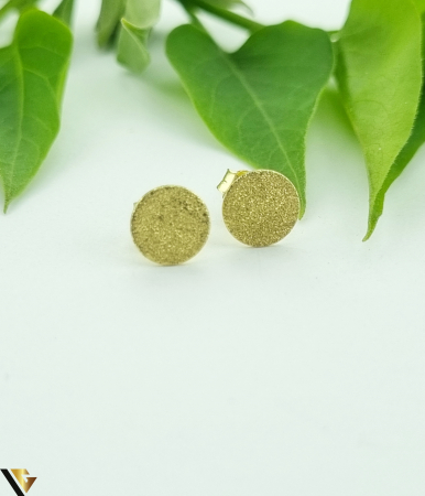 Cercei din aur - Cercei aur 14k Greutate: 0.80 grame Dimensiune: 6.70 mm / 6.70  mm Marcaj / titlu: 585 Locatie: HARLAU Tel: 0723353111