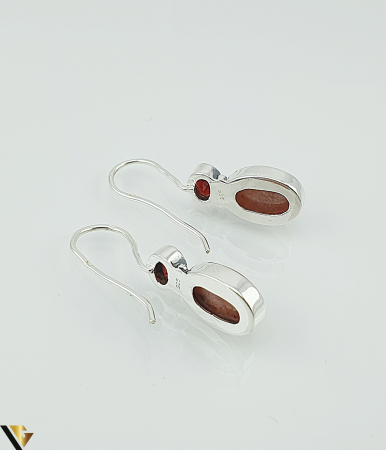 Cercei  Argint 925, Granat si Cuart Roz, 6.75 grame [1]