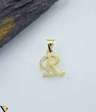 Pandantive din aur - Pandantiv Aur 14K, Initiala R