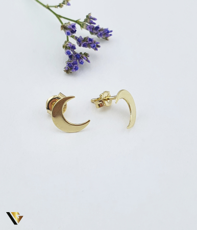 Bijuterii din aur - Cercei Aur 14k, Semiluna