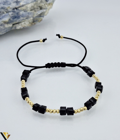 Bratari din aur - Bratara Snur textil , Aur 14k