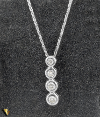 Lant si Pandant Aur 18k, Diamant, 5.22 grame [4]