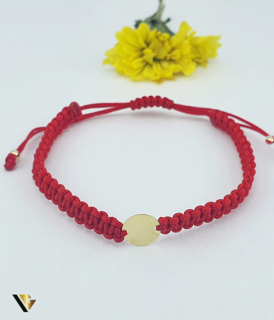 Bijuterii din aur - Bratara Snur textil, Aur 14k