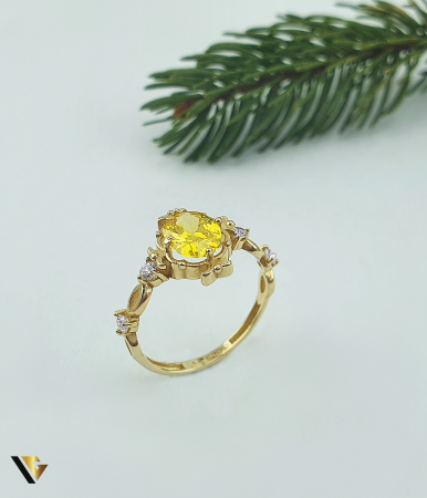 Inele - Inel Aur 14k, Zirconiu