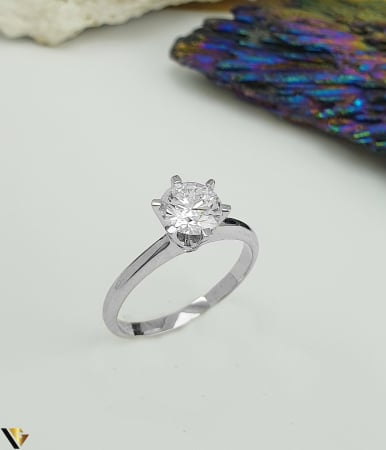 Inel Logodna Aur Alb 18k, Diamant 1.00 ct [0]
