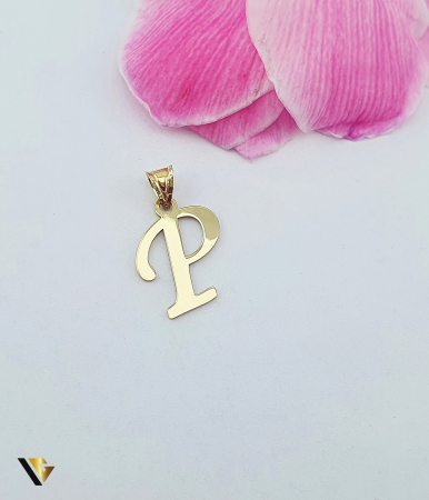 Pandantive din aur - Pandantiv Aur 14k, Initiala P