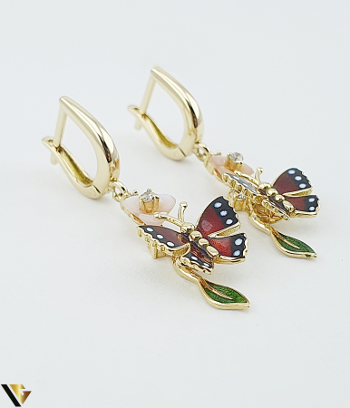Cercei  Aur 14K, Fluture [2]