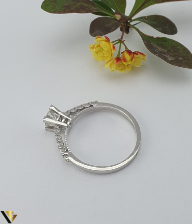 Inel Logodna Aur Alb 14k, Diamante 0.53 ct [2]