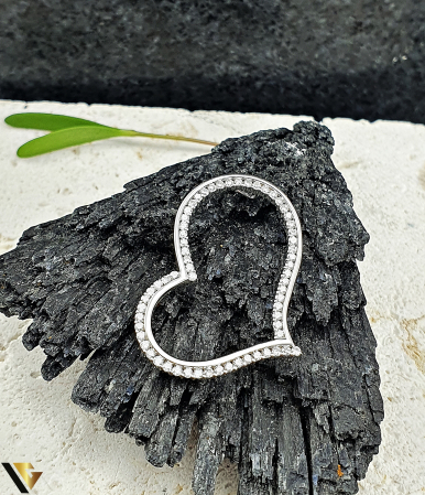 Pandantive cu diamante - Pandantiv Aur Alb 18K, Diamante 0.55 ct in total  INIMA