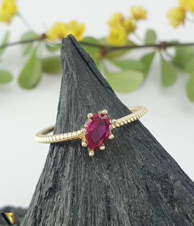 Inel Aur 14k, Rubin [2]