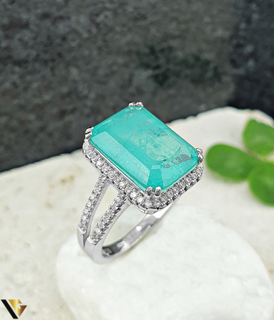 Inele din argint - Inel Argint 925, Paraiba si Zirconiu