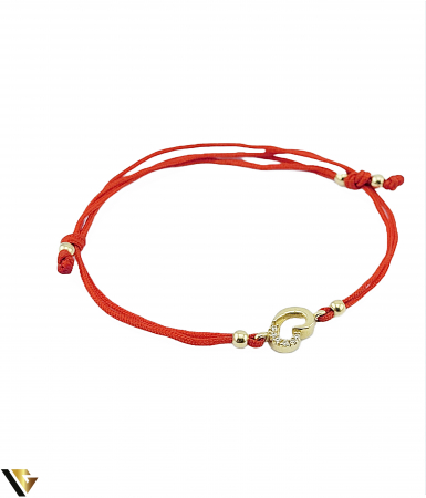 Bratari din aur - Bratara Snur textil, Aur 14k