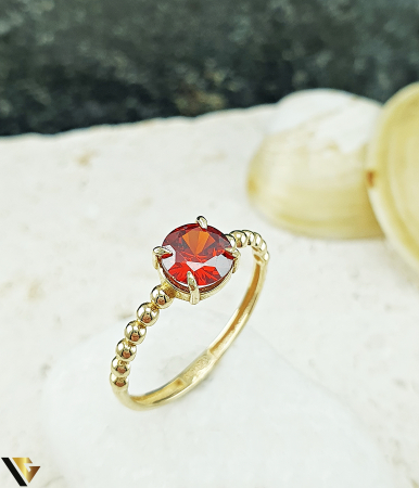 Inele - Inel Aur 14k, Zirconiu