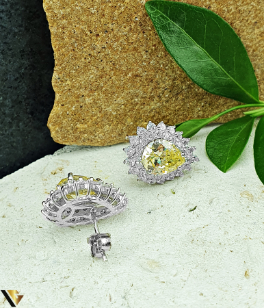 Cercei Argint 925, Citrin si Zirconiu [1]