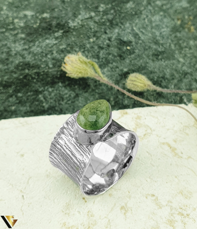Inel Argint 925, Prehnit [0]