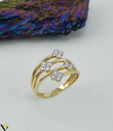 Bijuterii din aur - Inel Aur 14k, Flori