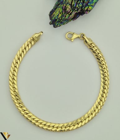 Bijuterii din aur - Bratara aur 14k Greutate: 7.24 grame Latime: 5.60 mm Lungime: 19 cm Marcaj / Titlu: " 585 " Locatie: Harlau 0723 353 111