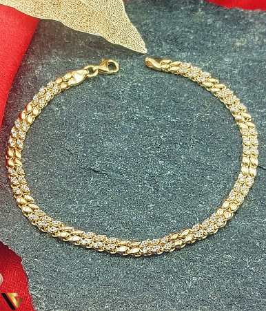 Bratari din aur - Bratara Aur 14k, Zirconiu