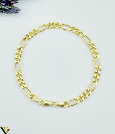 Bijuterii din aur - Bratara aur 14k Greutate:4.37 grame Latime: 4.70 mm  Lungime: 18.5 cm Marcaj / titlu: " 585 " Locatie: HARLAU Tel: 0723353111