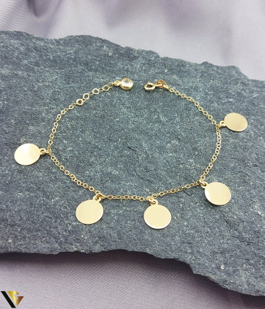 Bratari din aur - Bratara aur 14k, banuti,salba Greutate: 3.37 grame Lungime: 17 cm -19 cm Marcaj / titlu: "585" Locatie: Bacau Calea Republicii Tel: 0758108978