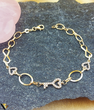 Bratari din aur - Bratara Aur 14k, Zirconiu