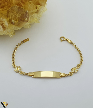 Bratari - Bratara Aur 14k, Pentru Copii Greutate: 2.61 gr Dimensiune placuta: 25 mm / 6 mm Lungime: 14,5 cm Latime: 2.7 mm Marcaj / titlu: "585" Locatie: Bacau Calea Marasesti Tel: 0756943079