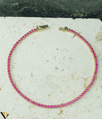 Bratara Aur 14k, Zirconiu   Rosu Eternity Tenis tennis elegant