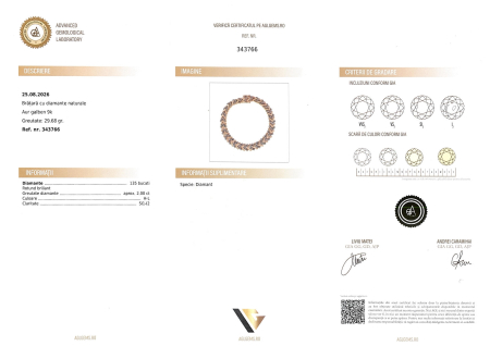 Bratara Aur 9k, Diamante 2.00 ct [3]