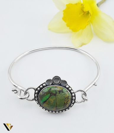 Bijuterii din argint - Bratara Fixa Argint 925, Turcoaz Verde