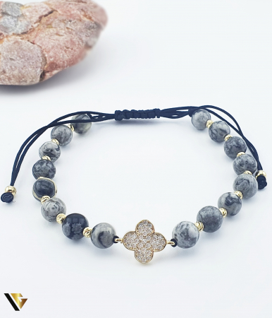 Bratari din aur - Bratara Snur textil, Aur 14k