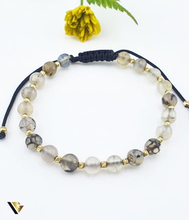 Bratari din aur - Bratara Snur Textil, Aur 14k