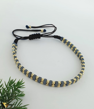 Bratari din aur - Bratara Snur Textil, Aur 14k