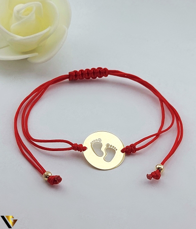Bratari din aur - Bratara Snur textil, Aur 14k