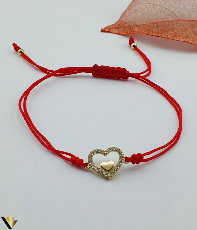 Bratari din aur - Bratara snur textil, aur 14k