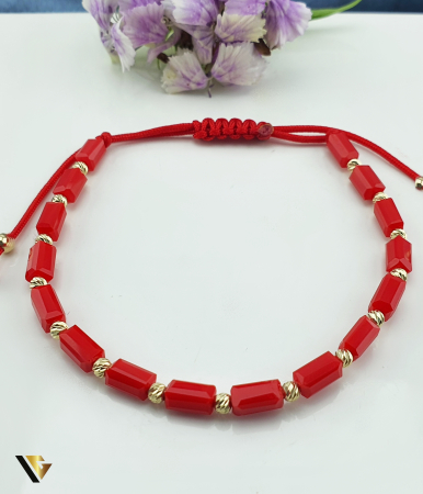 Bratari din aur - Bratara Snur textil, Aur 14k
