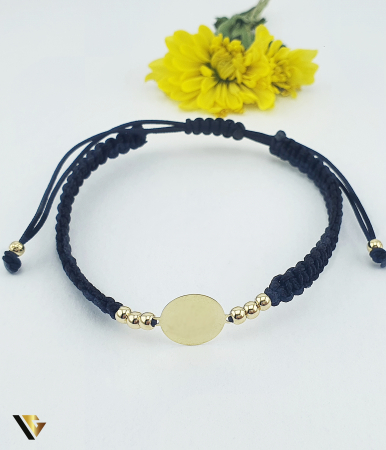 Bijuterii din aur - Bratara Snur Textil, Aur 14k