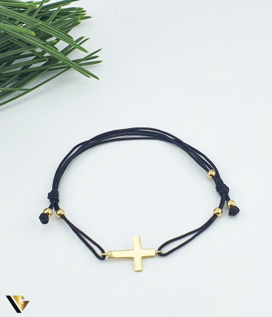 Bijuterii din aur - Bratara Snur Textil, Aur 14k