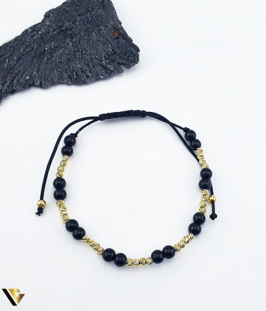 Bratari din aur - Bratara Snur textil, Aur 14k