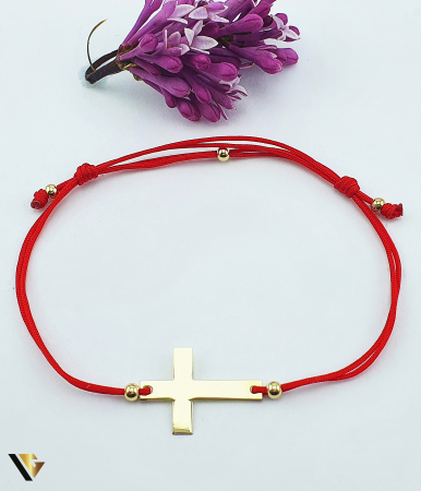 Bijuterii din aur - Bratara Snur textil, Aur 14k