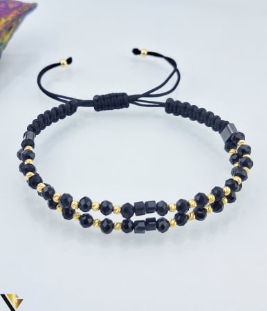 Bratari din aur - Bratara Snur textil , Aur 14k