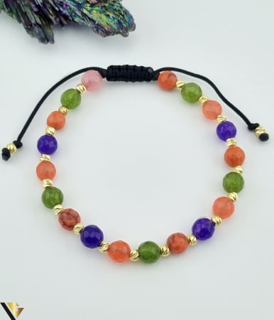 Bratari din aur - Bratara snur textil, Aur 14k Diametru bile aur: 3.01 mm Marime: reglabila Sistem inchidere : nod glisant Locatie: HARLAU Tel: 0723353111