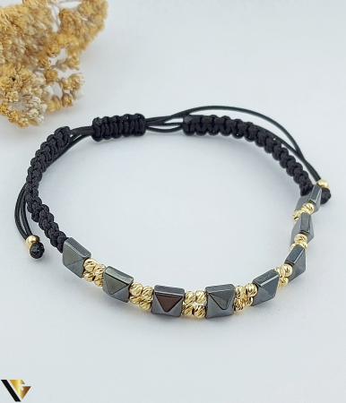 Bijuterii din aur - Bratara Snur textil, Aur 14k