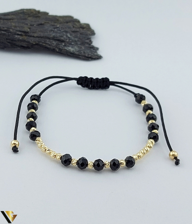 Bratari din aur - Bratara Snur textil, Aur 14k
