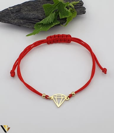 Bijuterii din aur - Bratara Snur textil, Aur 14k